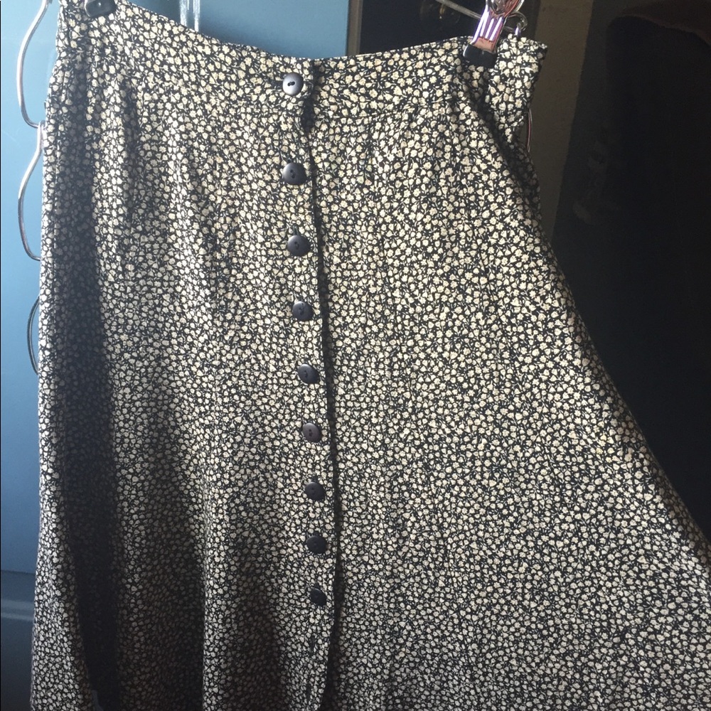 Vintage A line, button front skirt
